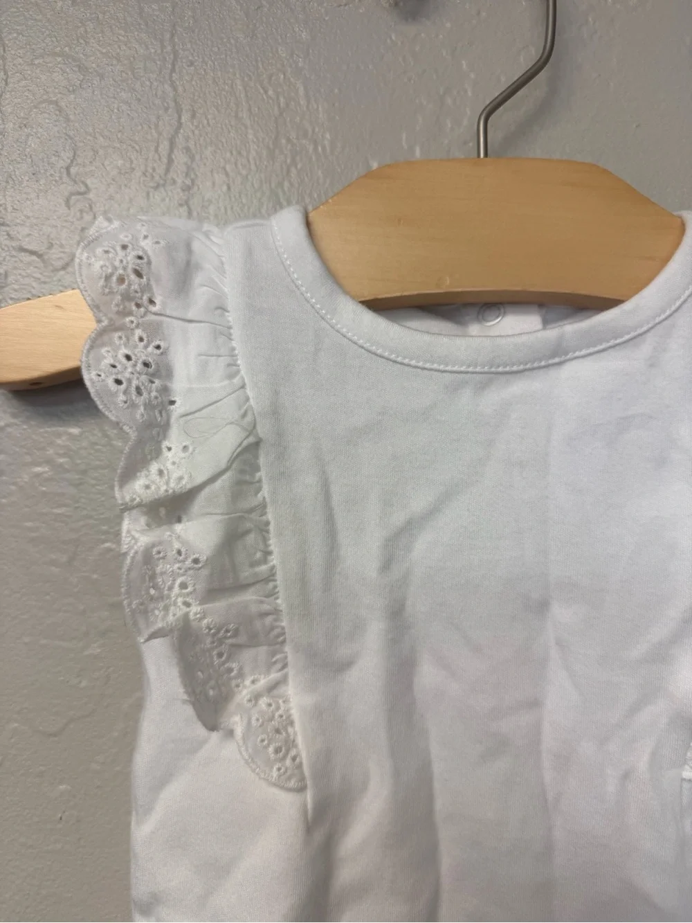 $15 ADD ON janie and‎ jack white bodysuit eyelet ruffle 3-6M mayoral zara h&m